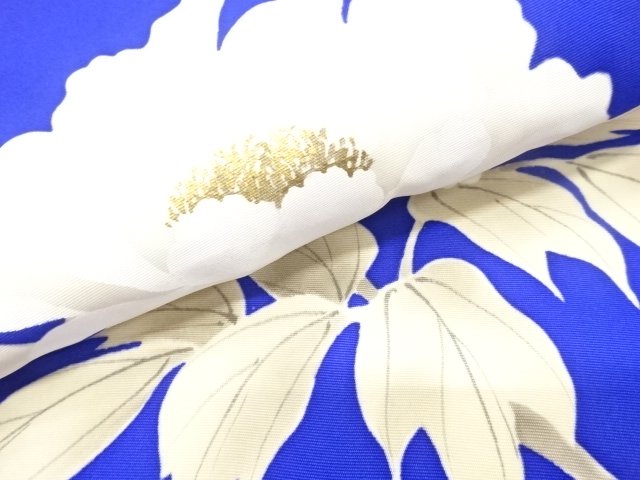  塩瀬　牡丹模様　名古屋帯